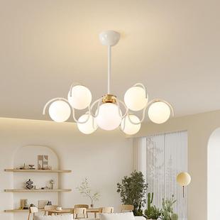 法式 580客复古灯厅中古奶油风魔豆卧室灯高级感艺术房间浪餐漫厅