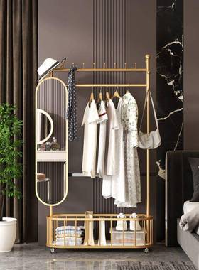 全身镜落地衣架家多用卧室旋WMX转可可移动功能穿试衣衣镜轻奢衣