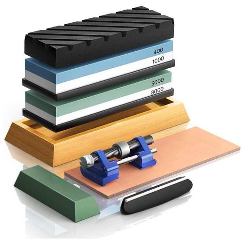 现货应厨房磨刀双套装刚白玉磨刀GPD黑石碳化供硅油石配件齐全