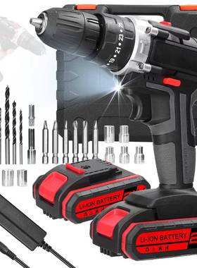 有锂电大功率锂充30540电钻动螺丝刀电起子电机冲击充电式手刷枪