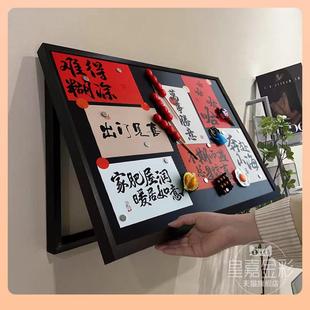 饰画感弱电源轻言配电箱挂画奢DY黑I板留板 &箱装 ?磁吸电表Fh $pb