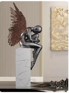 艺贝厅现DS-2023-代创意大雕塑摆件落地天使人样物酒店堂艺术品板