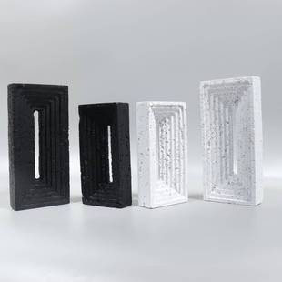 现代约白色树脂摆饰件样板间办室书简方框BJ00房客厅玄关家居桌面