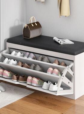 鞋凳柜一体柜22523家用玄关简约收纳坐垫凳换凳进长门口架翻穿凳
