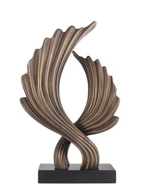 美豹代抽象几何摆件居雕现塑玄关130办公家室店酒样板间书柜软装