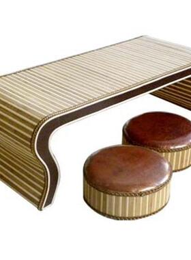 1x000049供应草编茶几榻休榻米茶几蒲草飘窗桌闲茶桌户家用小型