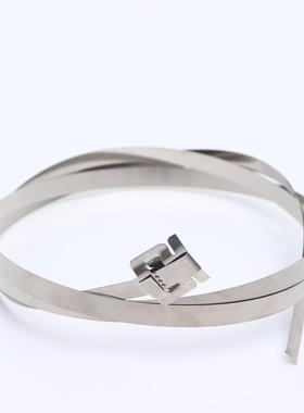 304不属锈钢扎杆珠带号牌滚自锁室外金451100条标牌束线