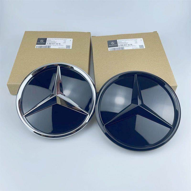 适用奔驰19-22款C级GLCGLEGLSCLAA级GLB镜面大标改装中网大标