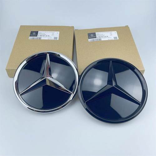 适用奔驰19-22款C级GLCGLEGLSCLAA级GLB镜面大标改装中网大标