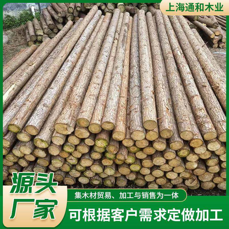 杉木桩河道驳岸打桩木护坡护堤工程木桩削尖柳杉香杉林场直发