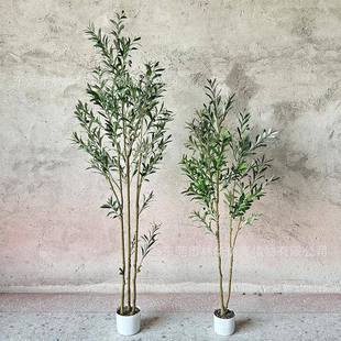 拆装仿真橄榄树室内落地盆栽摆件北欧仿真橄榄树绿植盆景