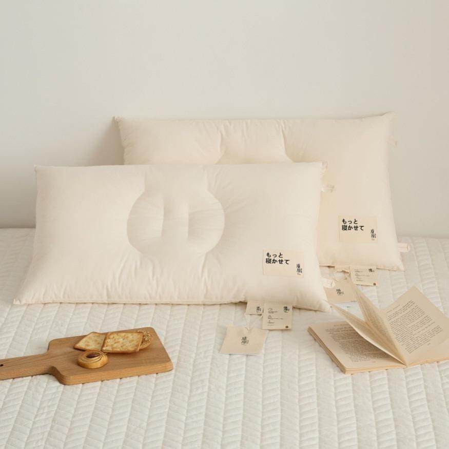 原棉儿童枕芯全棉软枕婴幼儿单人纯棉护颈枕低枕头一只装