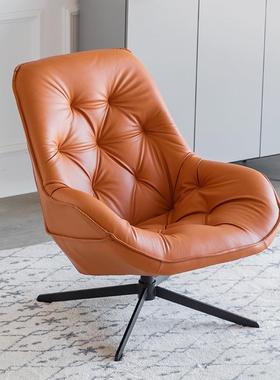 单人沙发客厅小户型北欧轻奢极简创意阳台旋转休闲椅子懒人沙发椅