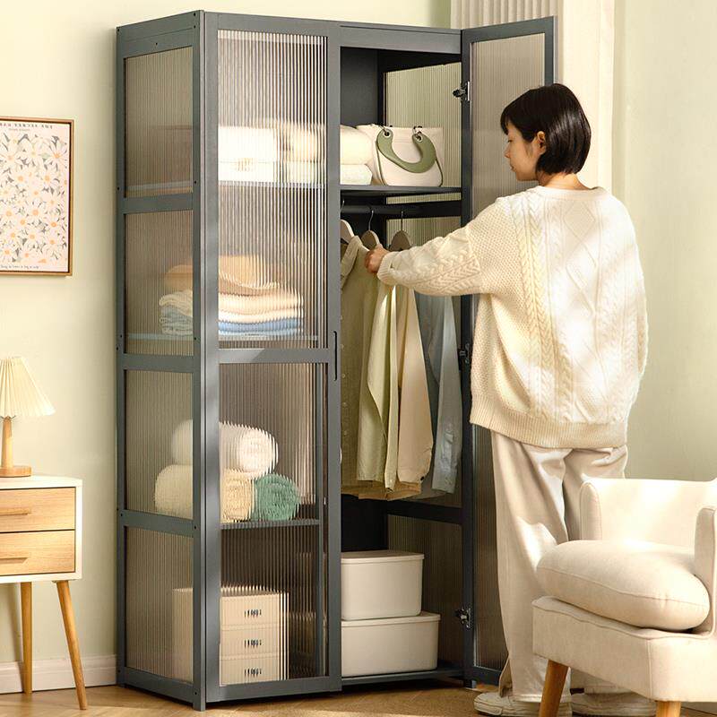 5YA1简易衣柜卧室家用出租房屋儿童实木组装收纳柜子衣橱小户型经