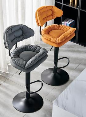 旋转现代酒吧家用简约高椅子椅台椅脚凳奢轻吧台高脚前台收银靠背