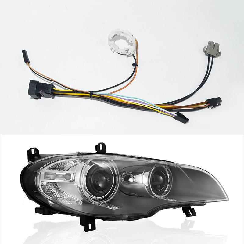 福宁适用于宝马E70前大灯线束改装新款汽车车灯配件