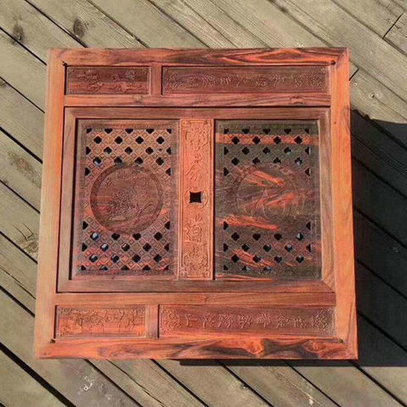 红酸枝血檀红檀金丝楠木缅甸花梨三用棋盘功能棋盘茶具