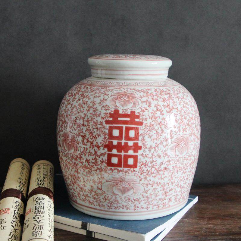 欧式陶瓷花瓶摆件客厅插花手绘喜字电视柜摆设新年花艺餐桌装饰品,纺织面料/辅料/配套,纺织机械配件,淘宝优惠券,粉丝福利购,淘宝优惠卷