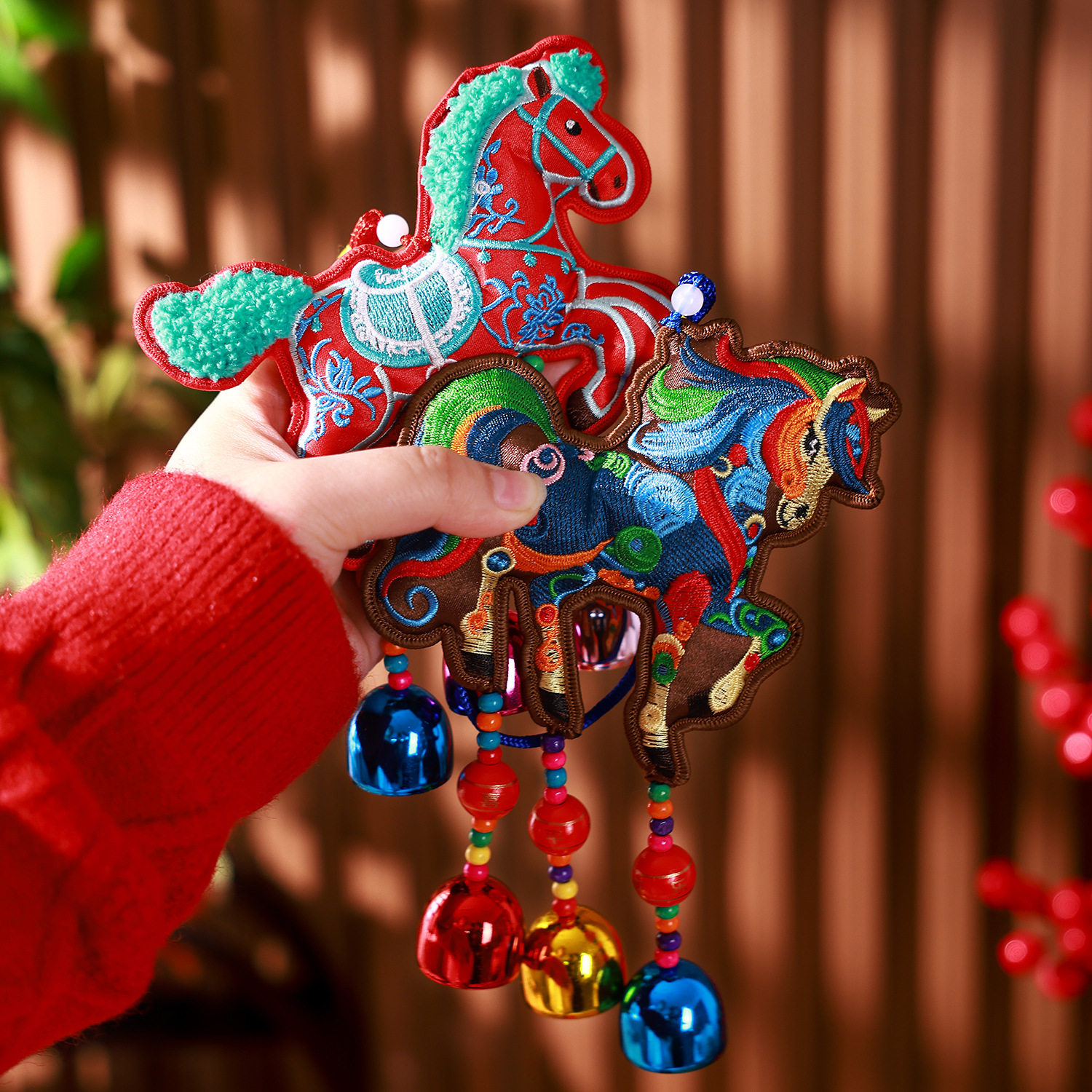 2026新年春节中国风香包过年挂饰福包青花马年铃铛流苏小挂件