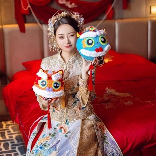 结亲伴娘喜字醒狮灯笼婚礼拍摄道具婚庆中式结婚婚房布置装饰套装
