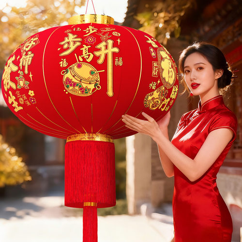 2026新款马年大红灯笼挂饰过年新年阳台大门口一对户外春节装饰品