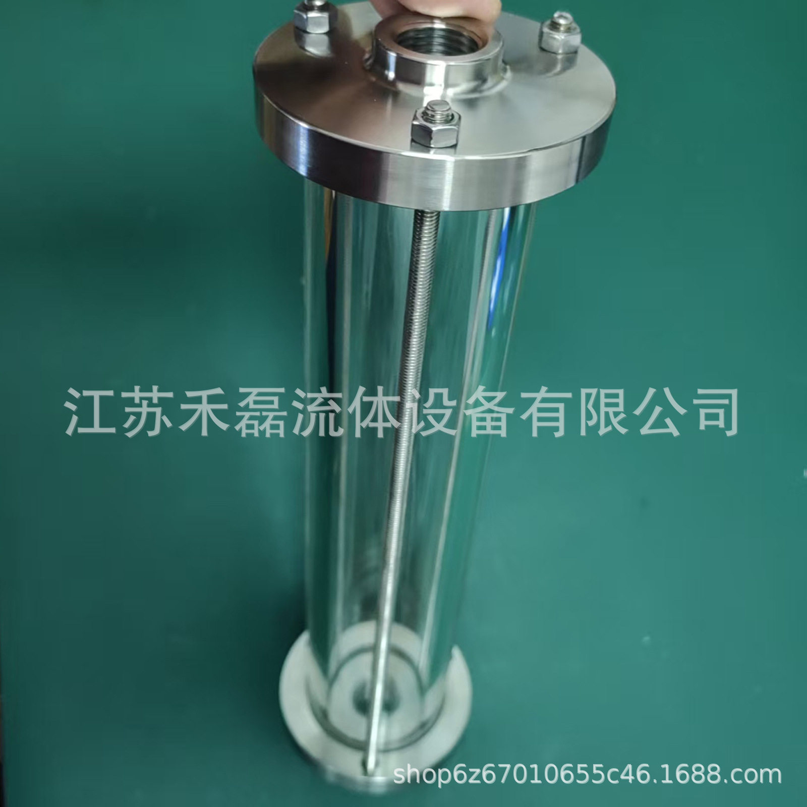 M20螺纹视镜10m8钢化玻璃管观察螺杆连接丝扣视盅304法兰来图可做