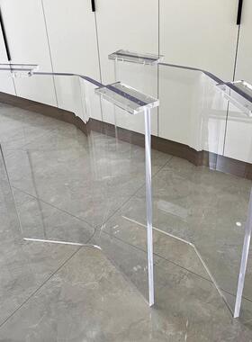 亚克腿力桌腿高清明V型桌脚48282餐桌岩台板岛支架透电视柜支撑桌