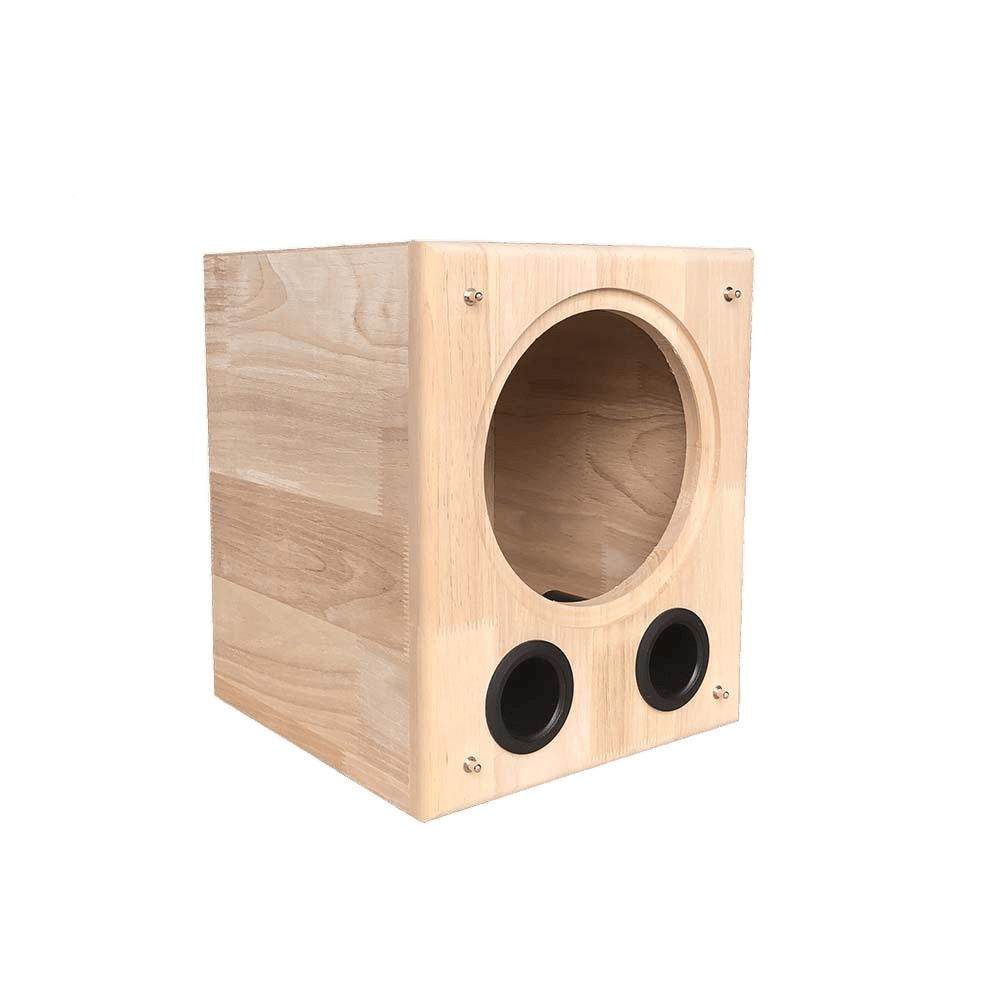 8实木原木低音炮YCB空箱体寸外叭车载喇开孔可改户装6.5到8大小