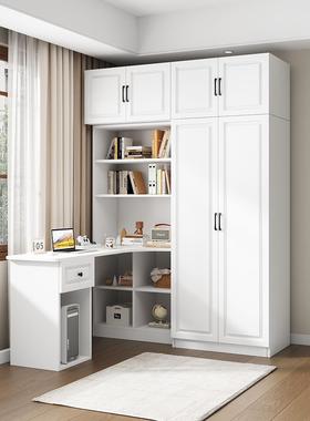 ?F76555MS实木一衣柜书桌体带书柜书架合简约现代卧室卧室组转角
