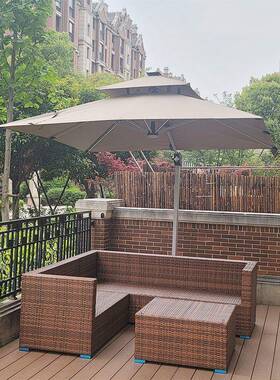 铁户外露台防水26547防晒室外藤编户沙外铝露天组合庭院发花园休