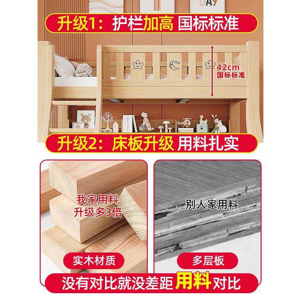 儿人上下双层床两层高低床双床组合床实木上下铺童床木床床UFL子,包装,五金配件包装,淘宝优惠券,粉丝福利购,淘宝优惠卷