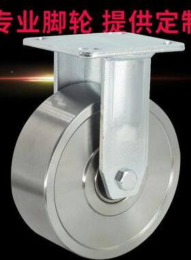 重型心李全钢脚轮4寸50000013寸6寸8寸超强运耐磨行实车搬车带刹