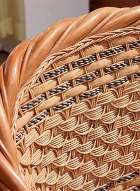 藤老椅件三木套阳台靠背椅休闲桌椅组合家用实单人人椅真91041藤