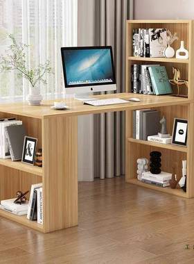 一电脑台式转桌角书桌书架组合体简约家卧室用学生学84209习桌写