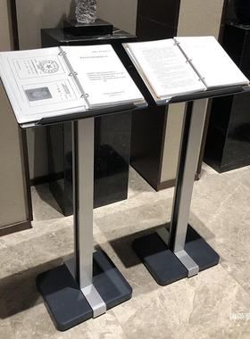 处翻页展示活架26996售楼合同架公示菜架餐厅菜谱架立式页展架单