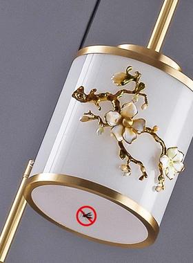 镜致远13902全铜新中式梯长吊明灯中别墅复式楼楼设计师创意样楼