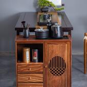 实木台移动茶水柜茶桌边柜XRS泡茶用烧水一体边柜办公室家壶茶具