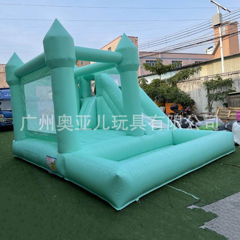 室儿充气城堡滑梯球池童蹦床欧美风54978家用PVC跳淘气堡外床气模