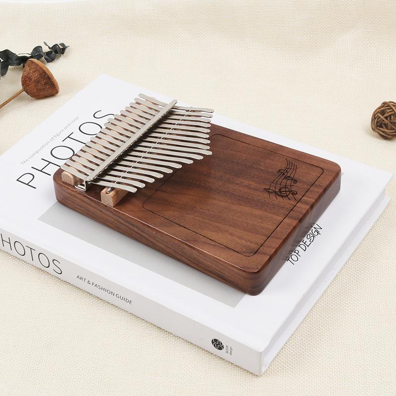 17音21音拇琴黑乐胡桃木板式手指琴卡巴初学男女生指简林单VAG易