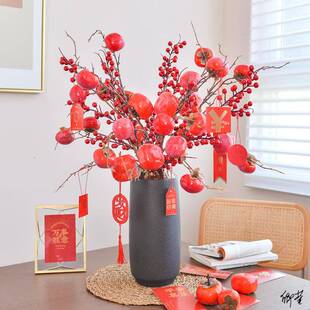 干玫花客厅ECN落装地电视瑰柜花束摆设真饰花假花摆件