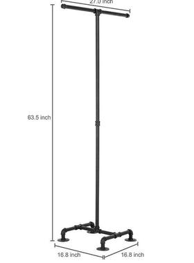 厂家工水管帽架落35027地挂业衣衣架简易卧室家衣服包置用物架