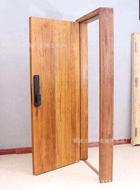 复古大老榆木入户门新店装中式民宿酒ZWE饰门家用做旧卧室平开门