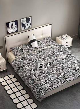 超薄床头床极意式简主卧床大气现代简约人双床儿皮童JJB床卧室床