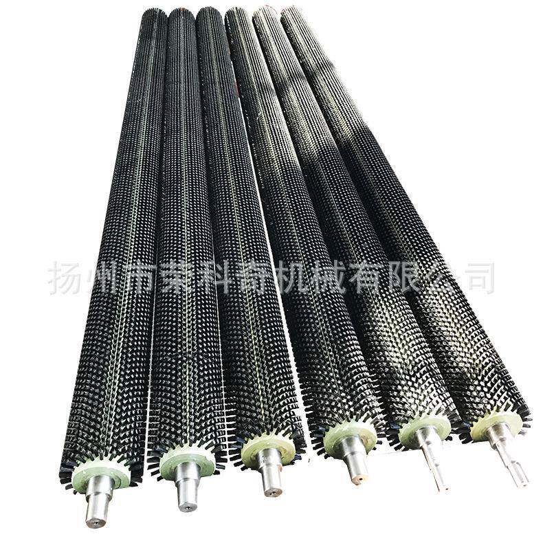 专业8979生产工业毛刷红色龙丝毛刷辊抛光除锈刷可加工滚定尼制