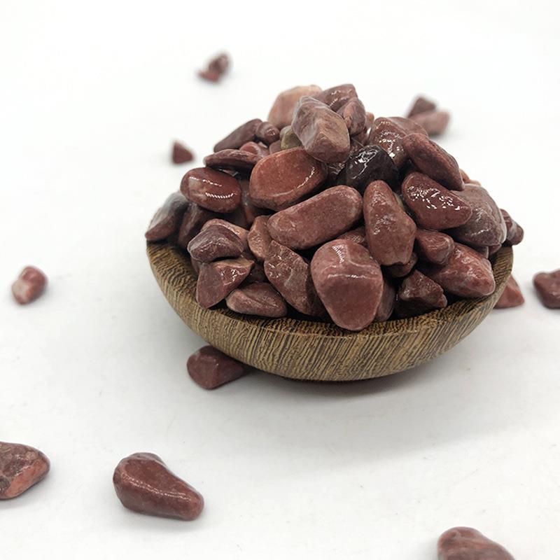 机0052制鹅卵石磨石石铺路水石园林造景子用小石头红色鹅卵石