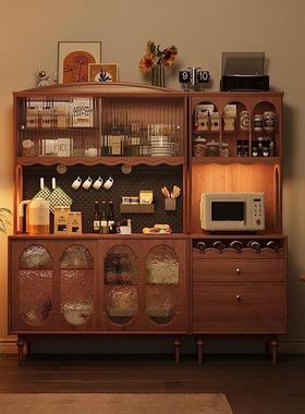 实复古餐边美式家木用酒厨体房50523储物储物柜一靠墙组合柜茶水