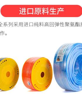 跃气动空压透机高压21501软P4U气管8mm明4*2.56*10微*6.5121416厘