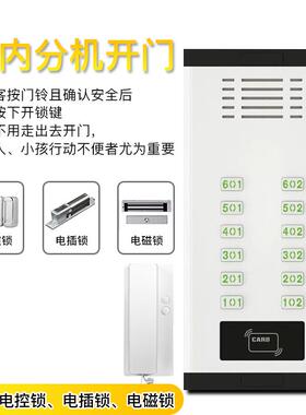 单小区语音非视门铃楼宇对讲装系F76TJT6S统可套电子门禁系元统主