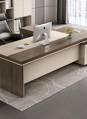 轻奢老12725板桌公桌简约现大班总台裁桌经理代桌主管桌单人桌椅