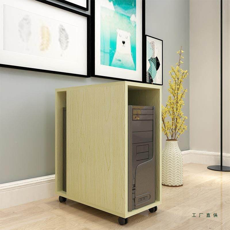 可机动台式电脑主机托架托盘箱移拖架放置柜F95877T7主机柜收纳物